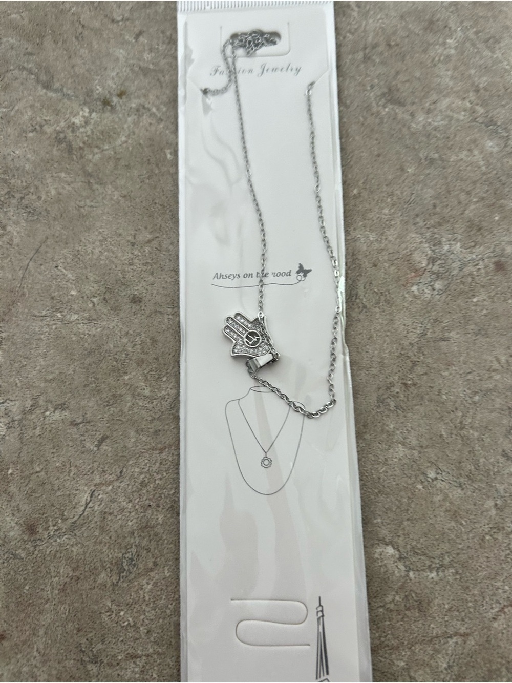 4/$50 Fashion Jewelry Silver Hamsa Hand Pendant Necklace